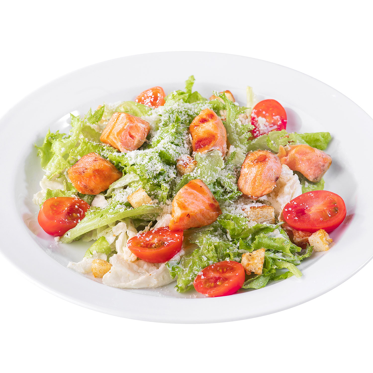 Салат с лососем - рецепт с кукурузой и помидорами